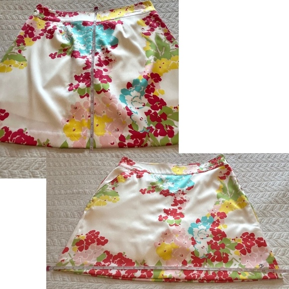 IZOD Golf A-Line White/Floral Skort Like New Size Med/8 - Picture 10 of 14